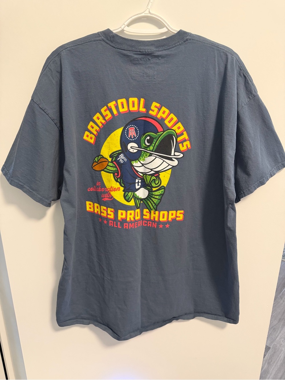 Barstool Sports x Bass Pro Blue Crewneck Tee